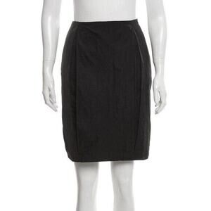 Stella McCartney Black Knee Length Pleated Pencil Skirt Women's 10